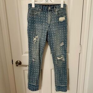 BlankNYC “The Rivington” High Rise Distressed Jeans Blue Sz 26